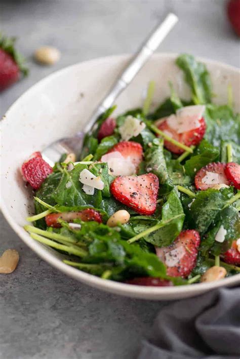 Strawberry Kale Salad With Lavender Dressing Delish Knowledge