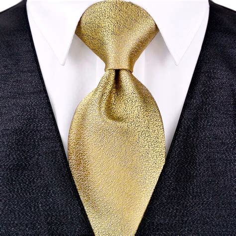 Handmade Solid Stripes Gold Yellow Gray Grey Mens Ties Neckties Hanky