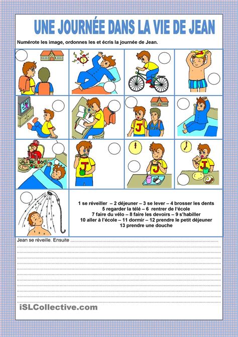 ️ma Routine Quotidienne Worksheet Free Download