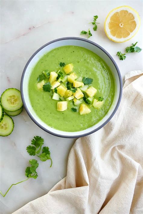 Creamy Chilled Cucumber Avocado Soup Its A Veg World After All®