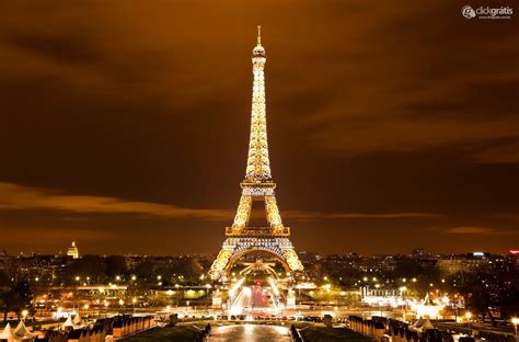 Papel De Parede Torre Eiffel à Noite De Paris