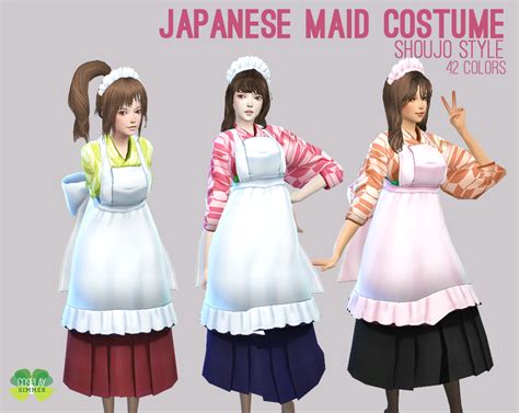 Maid Costume For The Sims 4 By Cosplay Simmer Sims Sims 4 Maid Costume