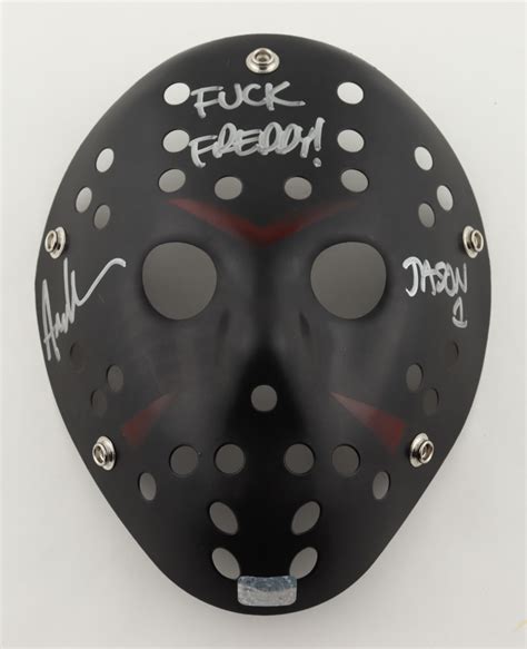 Ari Lehman Signed Friday The 13th Mask Inscribed Jason 1 And F Freddy Lehman