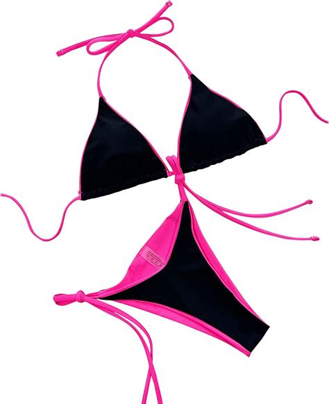 Zweiteiler Bikini Sets F R Frauen String Bikini Dreieck Badeanzug Sexy