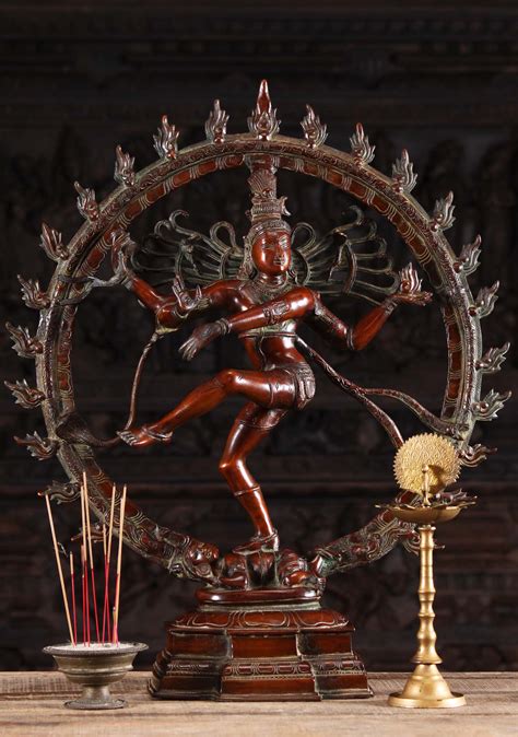 Sold Brass Nataraja Dancing Shiva Sculpture 255 84bs158z Hindu