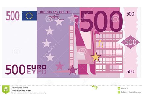 Dies wird vermutlich schon bald geschehen. 500 euro stock vector. Illustration of five, banknote ...