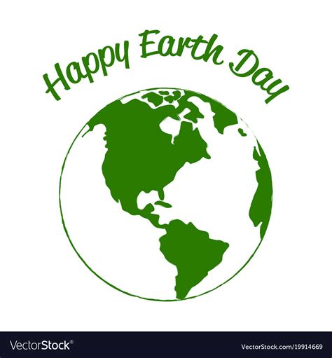 Happy Earth Day Royalty Free Vector Image Vectorstock