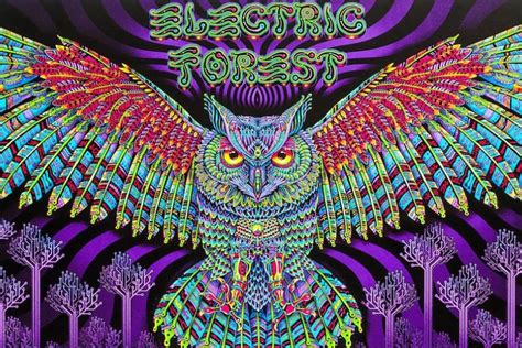 Psychedelic Owl Pin It 3 Like 1 Image Electric Forest Groovy Sleeve