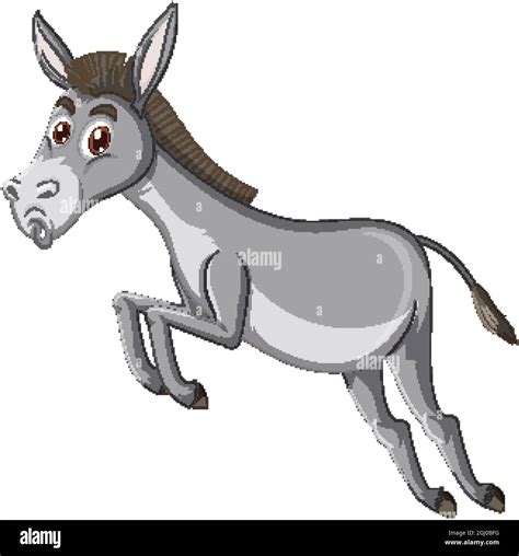 Donkey Animal Cartoon Character Illustration Stock Vector Image And Art