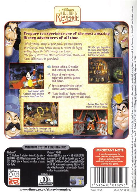 Disneys Villains Revenge Cover Or Packaging Material Mobygames