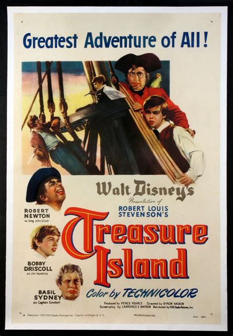 Treasure Island 1950 Original One Sheet Size 27x41 Movie Poster