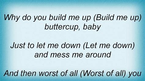 Temptations Build Me Up Buttercup Lyrics Youtube