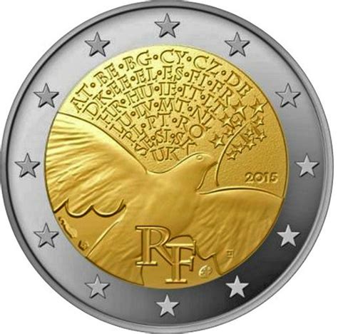 France 2 Euro 2015 70 Years Peace In Europe Special 2 Euro Coins