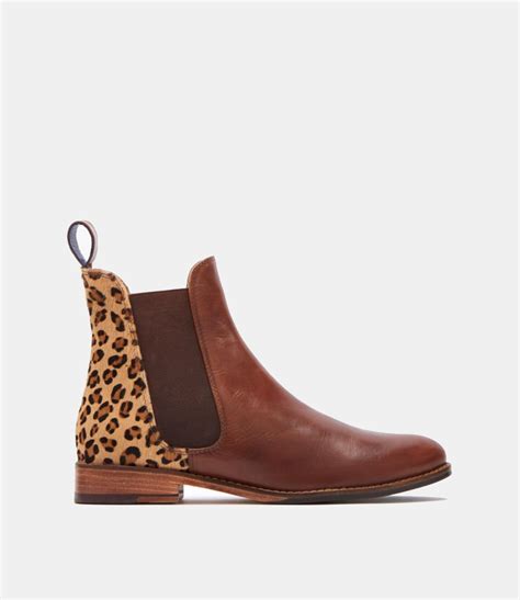 Animal Print Trend Westbourne Chelsea Boot In Tanleopard Joules Flat