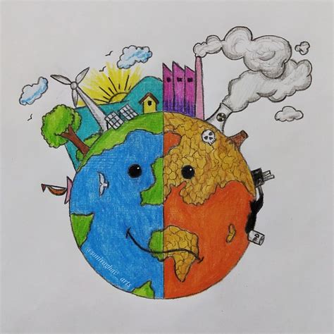 World Earth Day Drawing Earth Day Drawing Save Earth Drawing
