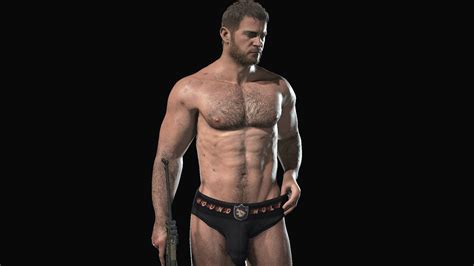 Daddy Chris Redfield In Underwear With Huge Bulge Flacid Cock Dick Resident Evil Village Mod