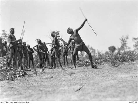 An Australian Aboriginal Demonstrates His Hunting Skills Using A