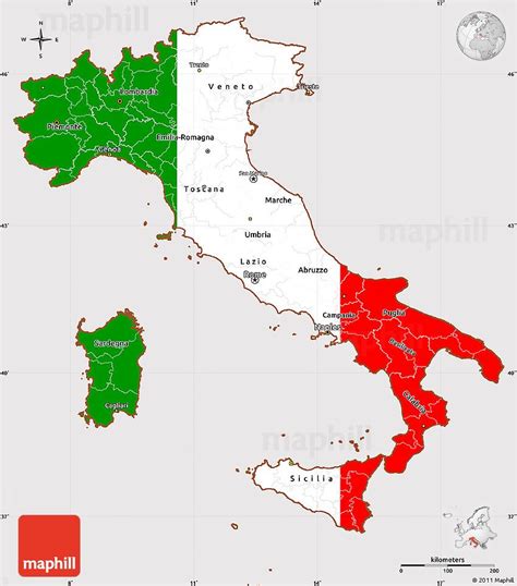Confusion may also exist between the italian tricolour (particularly when hoist. Flag Simple Map of Italy
