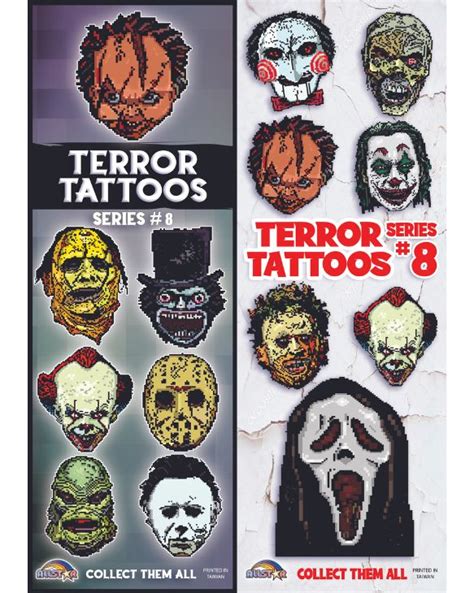 Pixelated Terror Tattoos For Flat Vending Machines Set 8