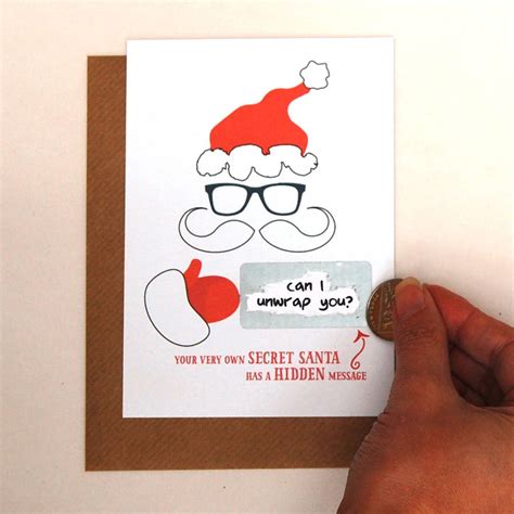 Hidden Message Secret Santa Christmas Card By Afewhometruths