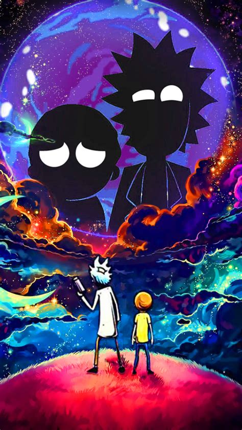 640x1136 Rick And Morty In Outer Space Iphone 55c5sse Ipod Touch