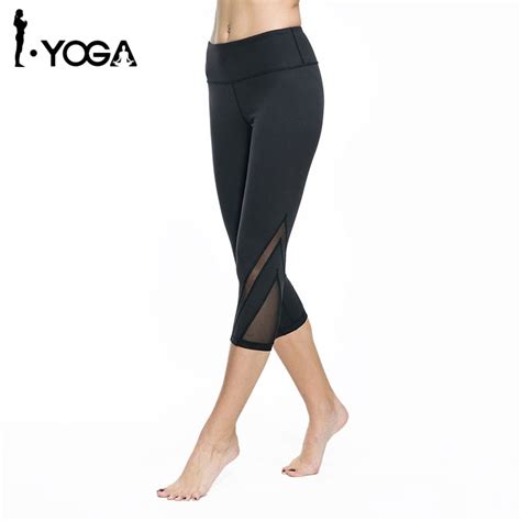 Women Fitness Yoga Pants Gym Sports Slim Sexy Mesh Leggings Tights Workout Running Clothes