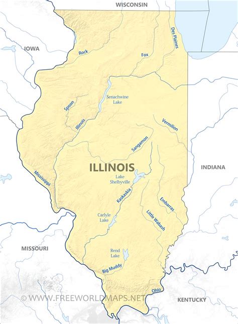 Physical Map Of Illinois