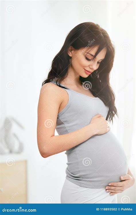 Pregnancy Beautiful Smiling Pregnant Woman Royalty Free Stock