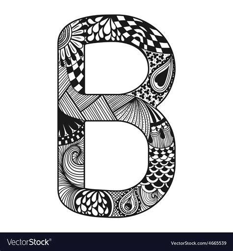 Some of the most popular among them are baloo, bambi, belle and buzz. Zentangle stylized alphabet Lace letter B in Vector Image