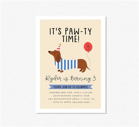 They will give your kid the opportunity to learn more about the finer art of an adorable spotted pup greets your kid as he opens the first page of his coloring book. dachshund dog birthday party invitation by MoonShadowPaperie on Etsy https://www.e… | Dog ...