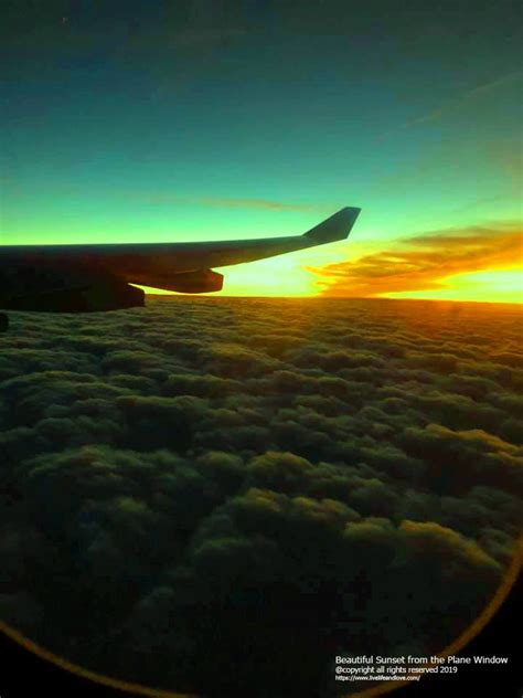Viewing The Sunset Through An Airplane Window Live Life And Love