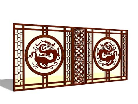Chinese Style Room Partition Panels 3d Model 3ds Max Files Free
