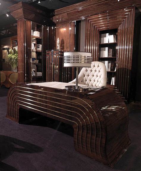 Tl Furniture A Grand Presidential Desk In High Gloss Walnut Art