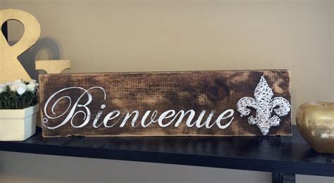 Bienvenue Sign French Wooden Welcome Sign Rustic Welcome