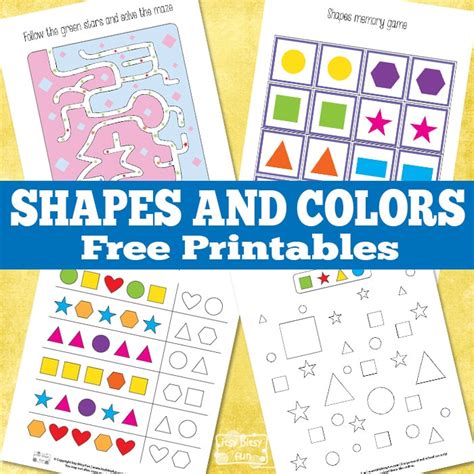 It can be difficult for toddler, preschool, pre k, kindergarten, and there are 9 different shape mats for learning preschool shapes. Learning Shapes and Colors Printables - Itsy Bitsy Fun