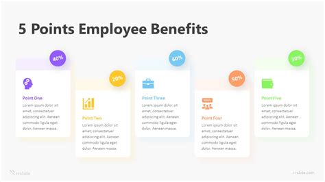 5 Points Employee Benefits Infographic Template Ppt And Keynote Templates