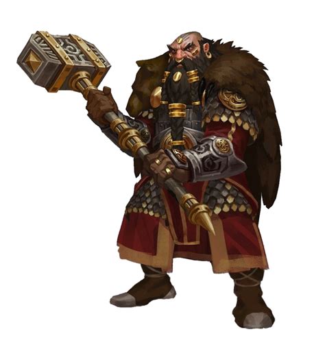 Male Dwarf Fighter With Greathammer Pathfinder Pfrpg Dnd Dandd 35 5e