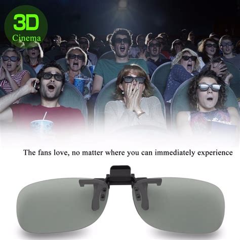1pcs Clip On Type Passive Circular Polarized 3d Glasses Clip For 3d Tv Movie Cinema Professional