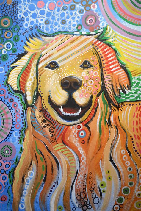 Max Abstract Dog Artgolden Retriever Painting By Amy Giacomelli