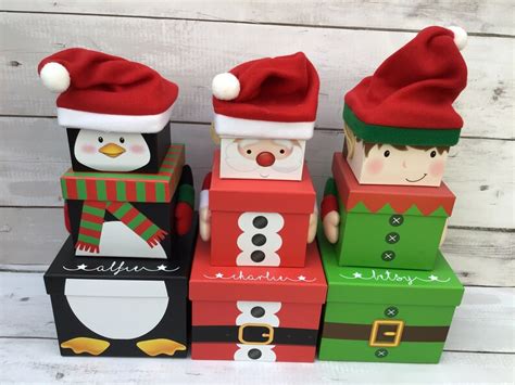Christmas Eve Boxes Personalised Stack Boxes Plush Christmas Etsy
