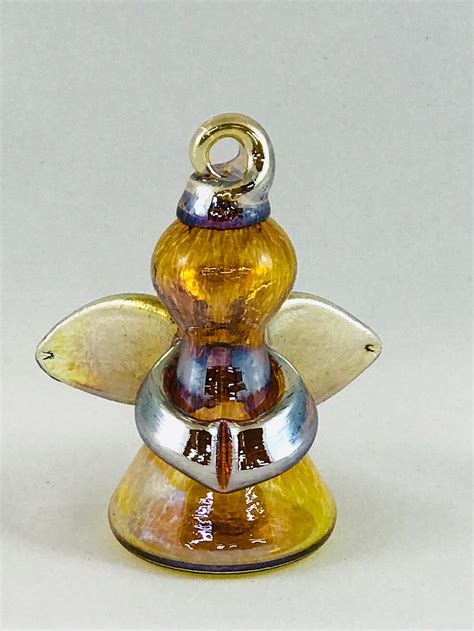 Iris Gold Blown Glass Angel With Loop — St Louisville Glass