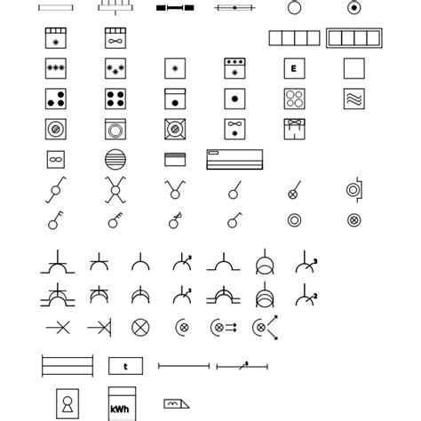 Vector Illustration Of Set Of Domestic Electric Symbols Free Svg