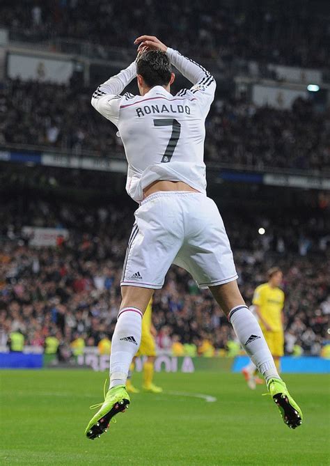 Cristiano Ronaldo Of Real Madrid Celebrates After Scoring His Teams