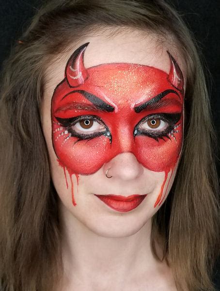 Halloween Devil Face Painting