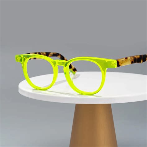 Meroy Round Yellow Eyeglasses Vooglam