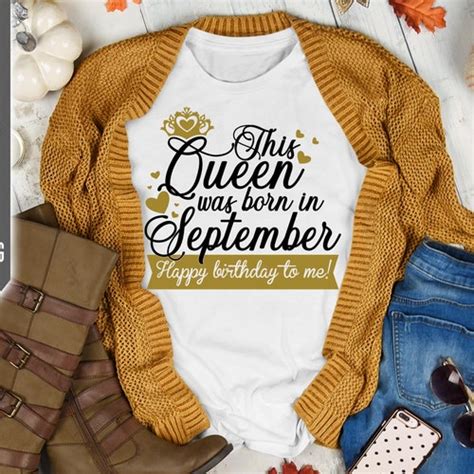 This Queen Was Born In September Svg Birthday Queen Svg Etsy