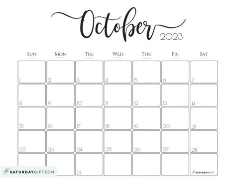 Oct 23 Printable Calendar Esther Daloris