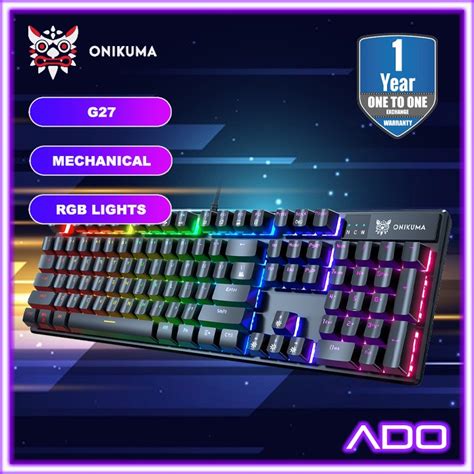 Onikuma G27 Rgb Gaming Mechanical Keyboard 104 Key Wired Backlit