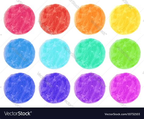 Watercolor Circles Isolated On White Royalty Free Vector