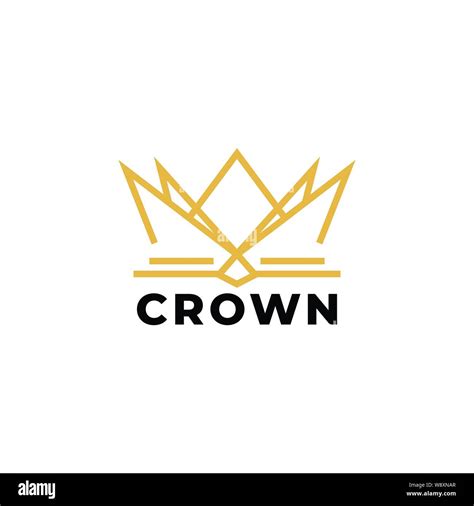 Gold Crown Logo Design Template Vector Isolated Stock Vector Image
